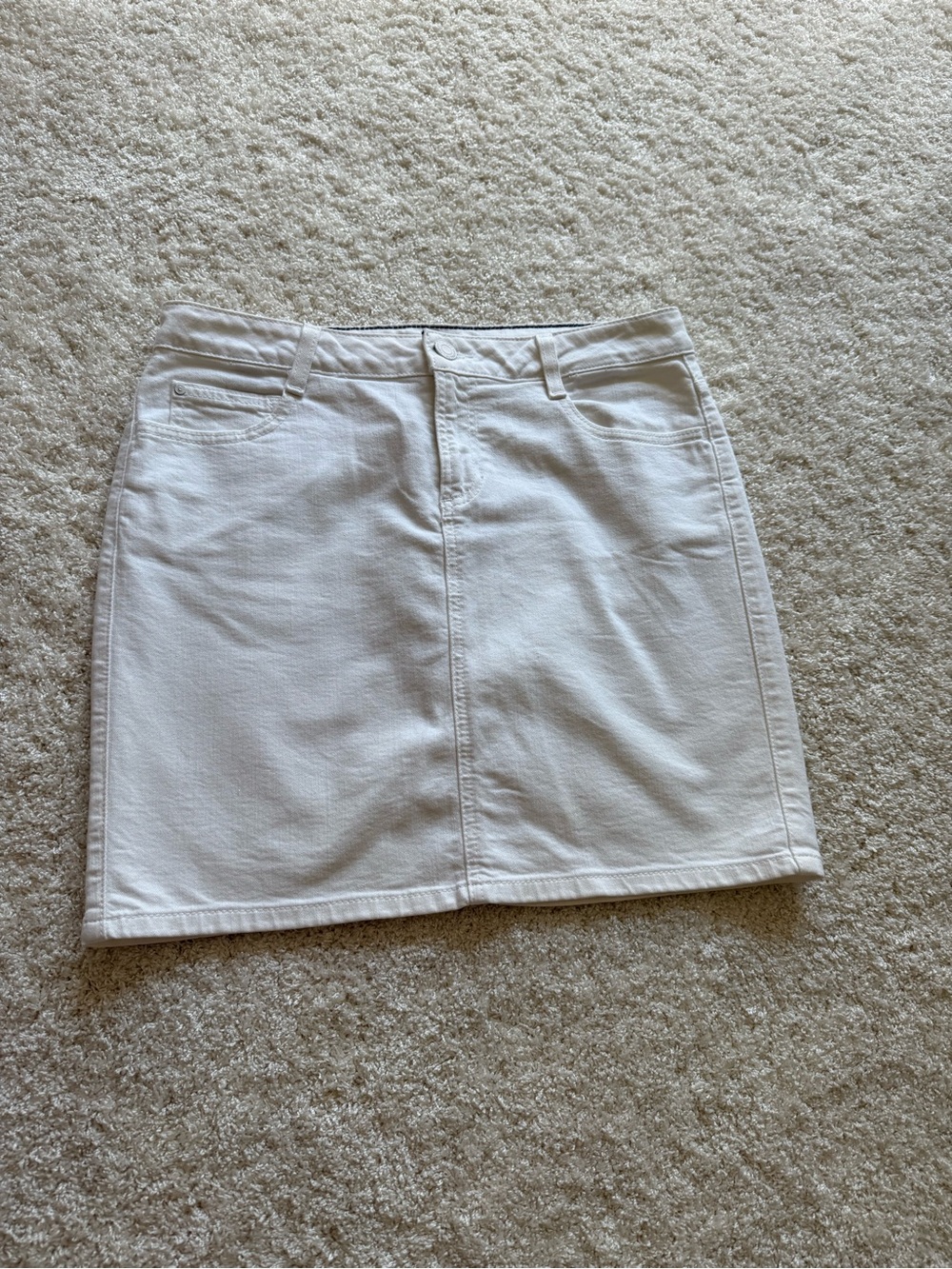 Tommy Hilfiger White Denim Mini Skirt